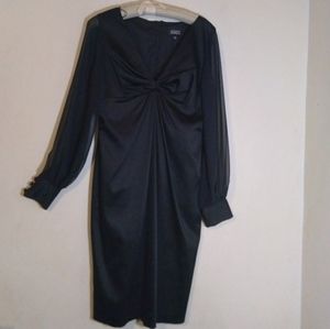 Adrianna Papell Blk midi-lenght cocktail dress